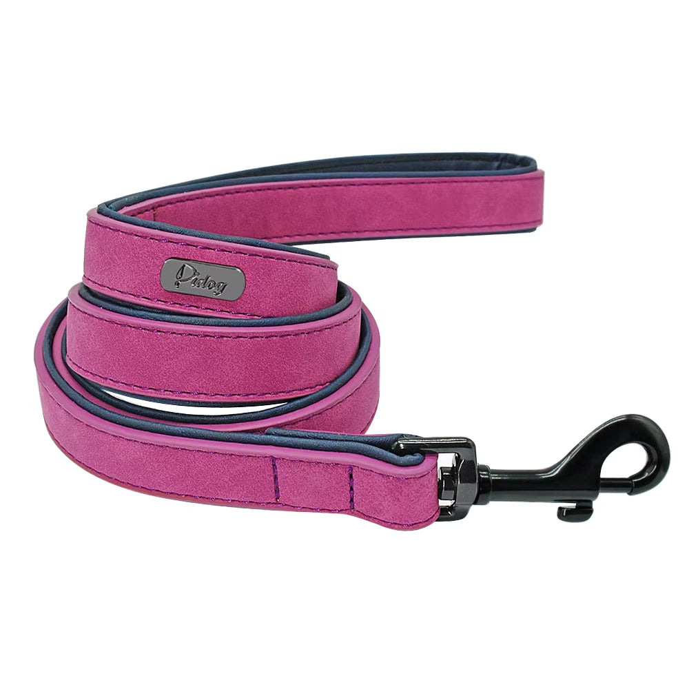 Leather Dog Leash and Harness - Adjustable Training Rope for Small, Medium, and Large Dogs