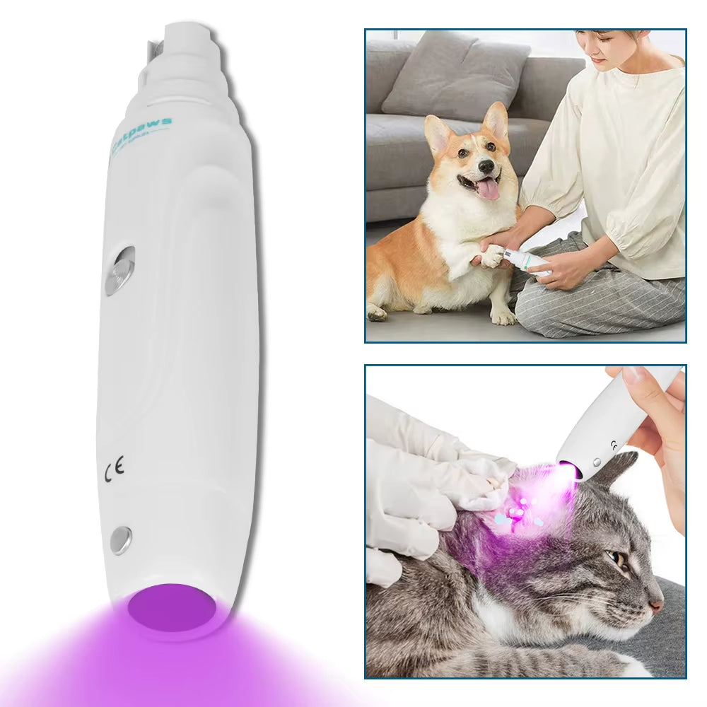 USB Rechargeable Electric Dog Nail Grinder - Quiet Pet Nail Grooming Tool for Cats and Dogs