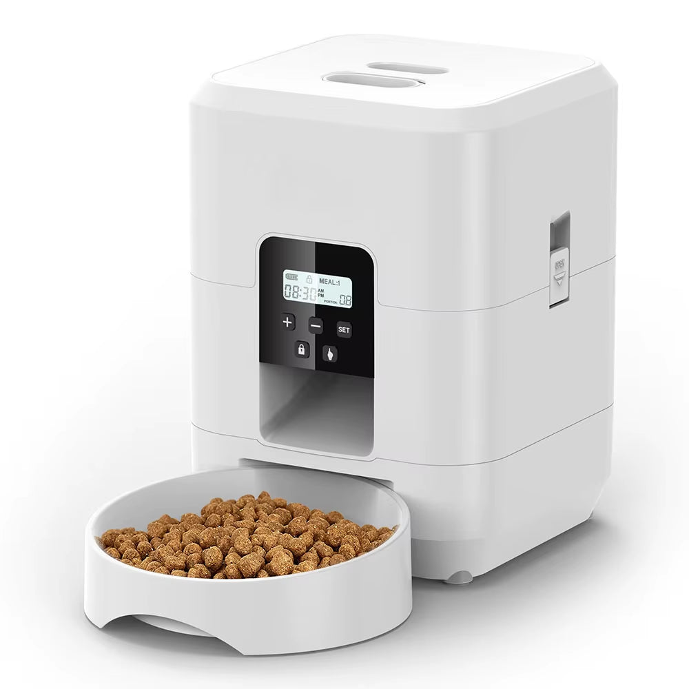 3.5L Smart Automatic Pet Feeder with WiFi App Control and Timed Dosing, Includes 2L Automatic Water Fountain and Cat Bowl