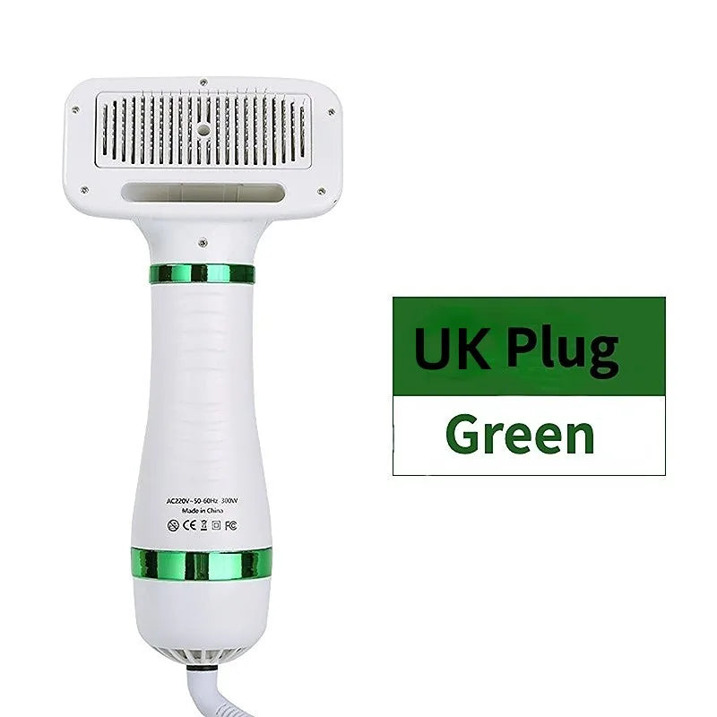 2-in-1 Quiet Pet Dryer and Grooming Kit for Dogs and Cats with Low Noise Temperature Control