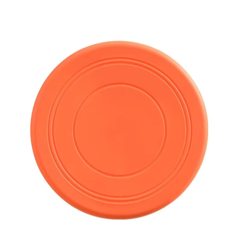 Durable Chewable Frisbee Toy for Dogs - Tear-Resistant Soft Rubber Flying Disc for Exercise and Training