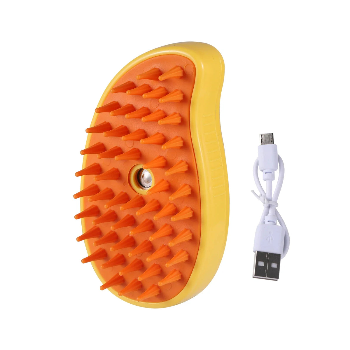 Electric Cat Steam Brush with Water Spray and Soft Silicone Grooming Comb for Bathing and Hair Removal - 1 Piece