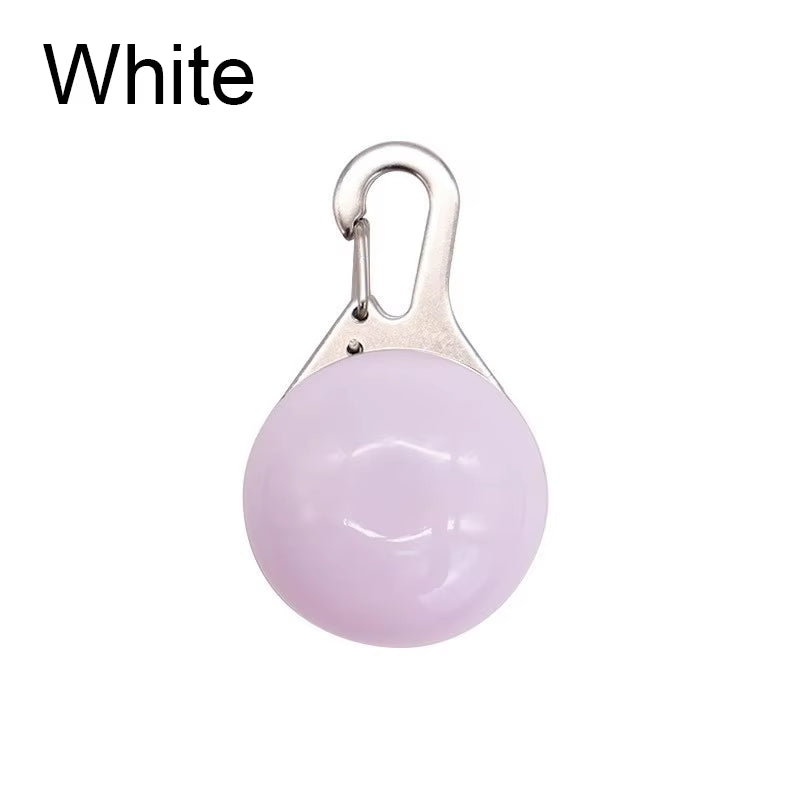 LED Illuminated Pet Collar with Glowing Pendant - Night Safety Accessory for Dogs and Cats