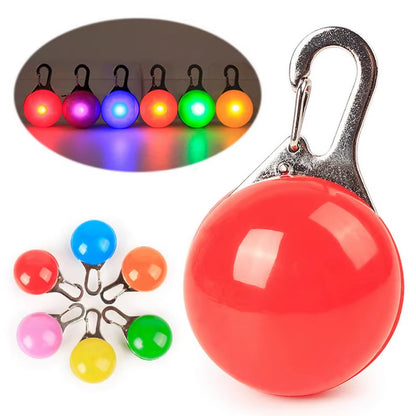 LED Illuminated Pet Collar with Glowing Pendant - Night Safety Accessory for Dogs and Cats