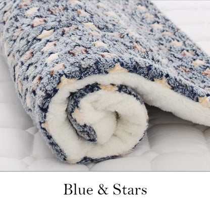 Thickened Fleece Dog and Cat Bed Mat - Soft, Washable Cushion Rug for Home Comfort