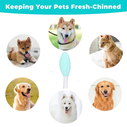 Professional Cat Grooming Brush for Chin Acne Treatment - Soft Silicone Exfoliating Scraper
