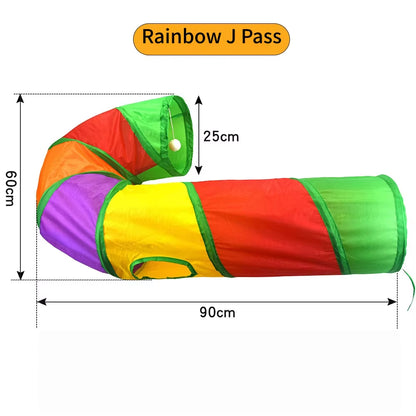 Foldable Cat Tunnel - Breathable Indoor Play Tunnel for Cats, Durable Design with Noise-Reducing Paper