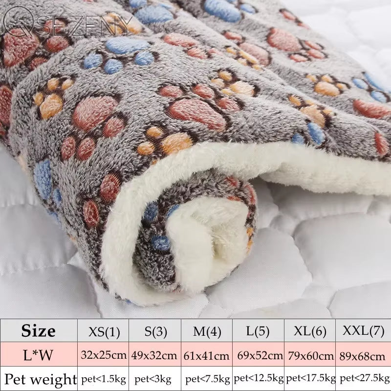Thickened Fleece Dog and Cat Bed Mat - Soft, Washable Cushion Rug for Home Comfort