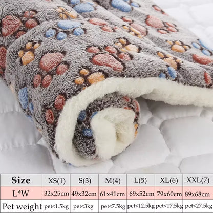 Thickened Fleece Dog and Cat Bed Mat - Soft, Washable Cushion Rug for Home Comfort
