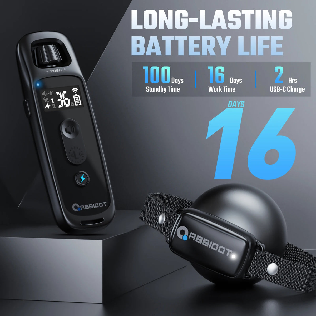 T30 Electric Dog Training Collar with Shock Function for Large Breeds, 3300Ft Range, No Barking Control Accessories