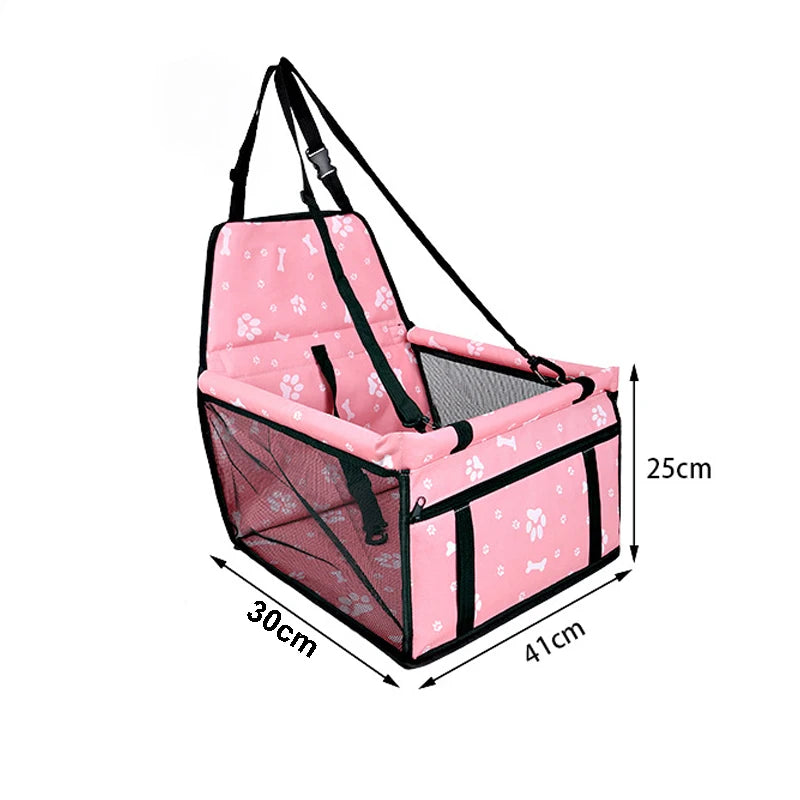 Dog Car Seat Cover Folding Hammock Puppy Booster Seat Basket for Small Medium Large Dogs Stable Foldable Travel Pet Dog Car Seat