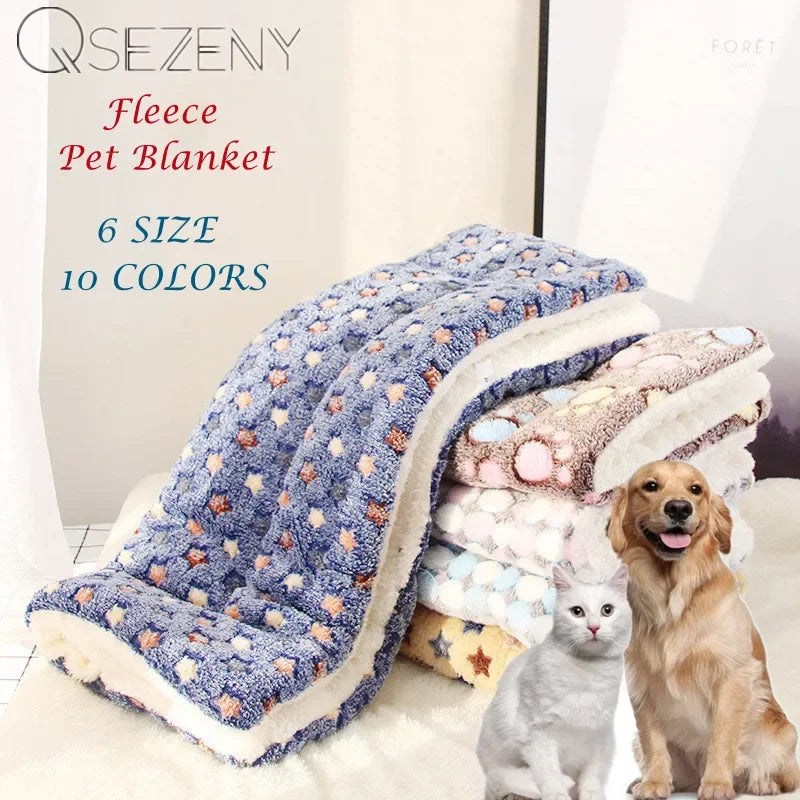 Thickened Fleece Dog and Cat Bed Mat - Soft, Washable Cushion Rug for Home Comfort
