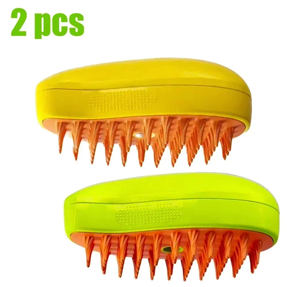 3-in-1 Steam Pet Brush for Effective Grooming and Hair Removal for Dogs and Cats