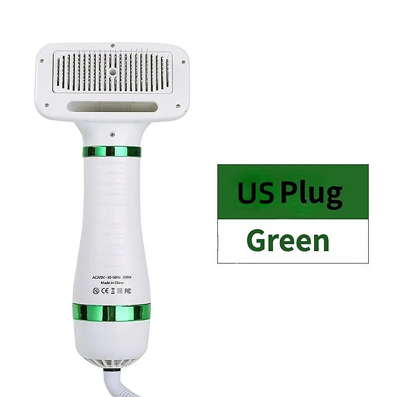 2-in-1 Quiet Pet Dryer and Grooming Kit for Dogs and Cats with Low Noise Temperature Control