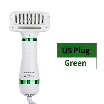 2-in-1 Quiet Pet Dryer and Grooming Kit for Dogs and Cats with Low Noise Temperature Control