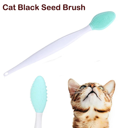 Professional Cat Grooming Brush for Chin Acne Treatment - Soft Silicone Exfoliating Scraper
