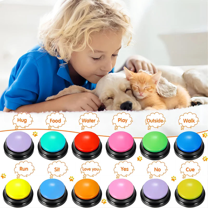 Recordable Dog Communication Buttons - Portable Talking Toys for Pets