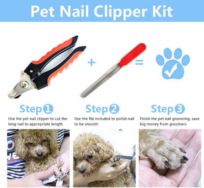Medium Dog Nail Clippers and Trimmer with Safety Guard in Blue