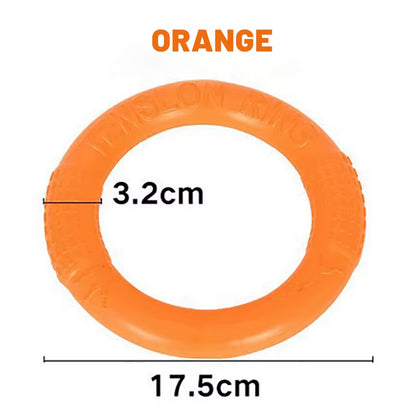 Orange EVA Dog Flying Disk Training Ring - Durable Interactive Toy for Dogs