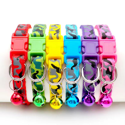 12-Pack Adjustable Cat Collars with Bells - Wholesale Pet Accessories for Cats and Kittens