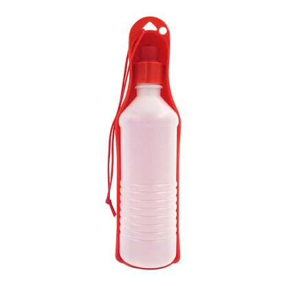 Portable Outdoor Dog Water Bottle with Foldable Feeding Bowl and Automatic Water Dispensing System