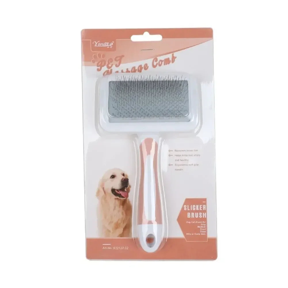 Professional Pet Hair Shedding Comb for Dogs and Cats - Long Hair Grooming Brush and Indoor Cleaning Tool