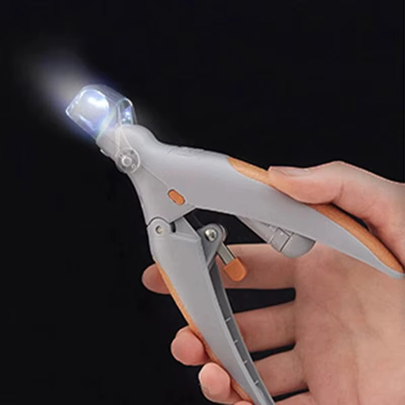 Professional Pet Nail Clipper with LED Light - Multifunctional Grooming Tool for Dogs and Cats