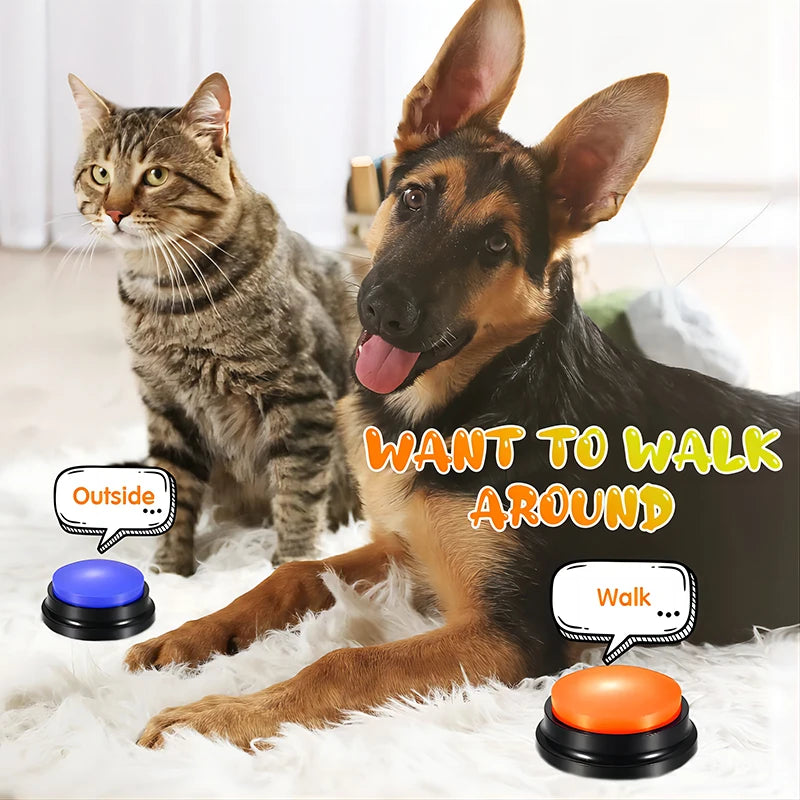 Recordable Dog Communication Buttons - Portable Talking Toys for Pets