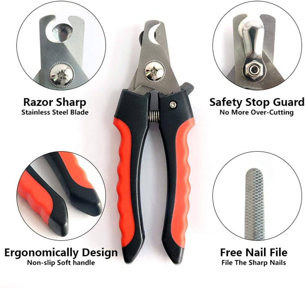 Medium Dog Nail Clippers and Trimmer with Safety Guard in Blue