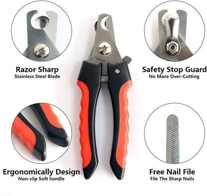 Medium Dog Nail Clippers and Trimmer with Safety Guard in Blue