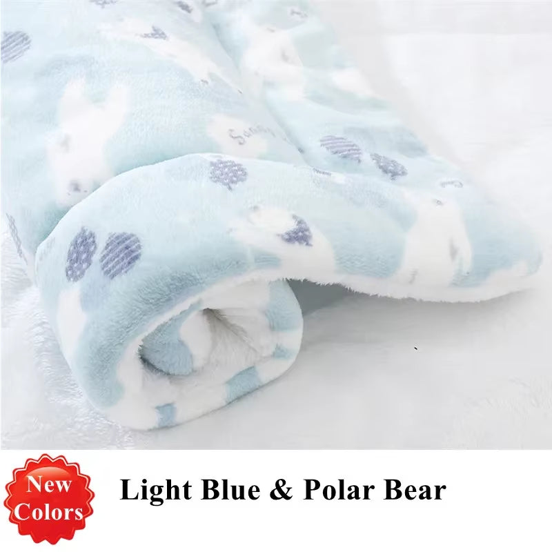 Thickened Fleece Dog and Cat Bed Mat - Soft, Washable Cushion Rug for Home Comfort