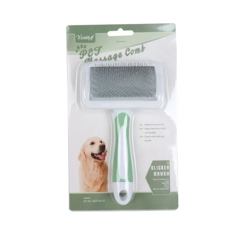 Professional Pet Hair Shedding Comb for Dogs and Cats - Long Hair Grooming Brush and Indoor Cleaning Tool