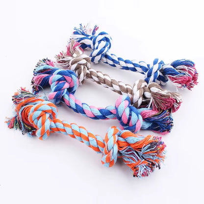 Durable Cotton Knot Rope Chew Toy for Puppies - Molar Toy and Dental Care Supplies