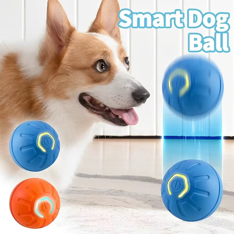 Electronic Interactive Dog Toy Ball - Automatic Moving and Bouncing USB Pet Toy for Puppies and Cats, Ideal Birthday Gift