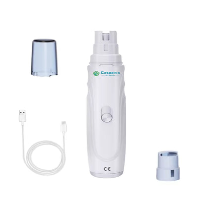 USB Rechargeable Electric Dog Nail Grinder - Quiet Pet Nail Grooming Tool for Cats and Dogs