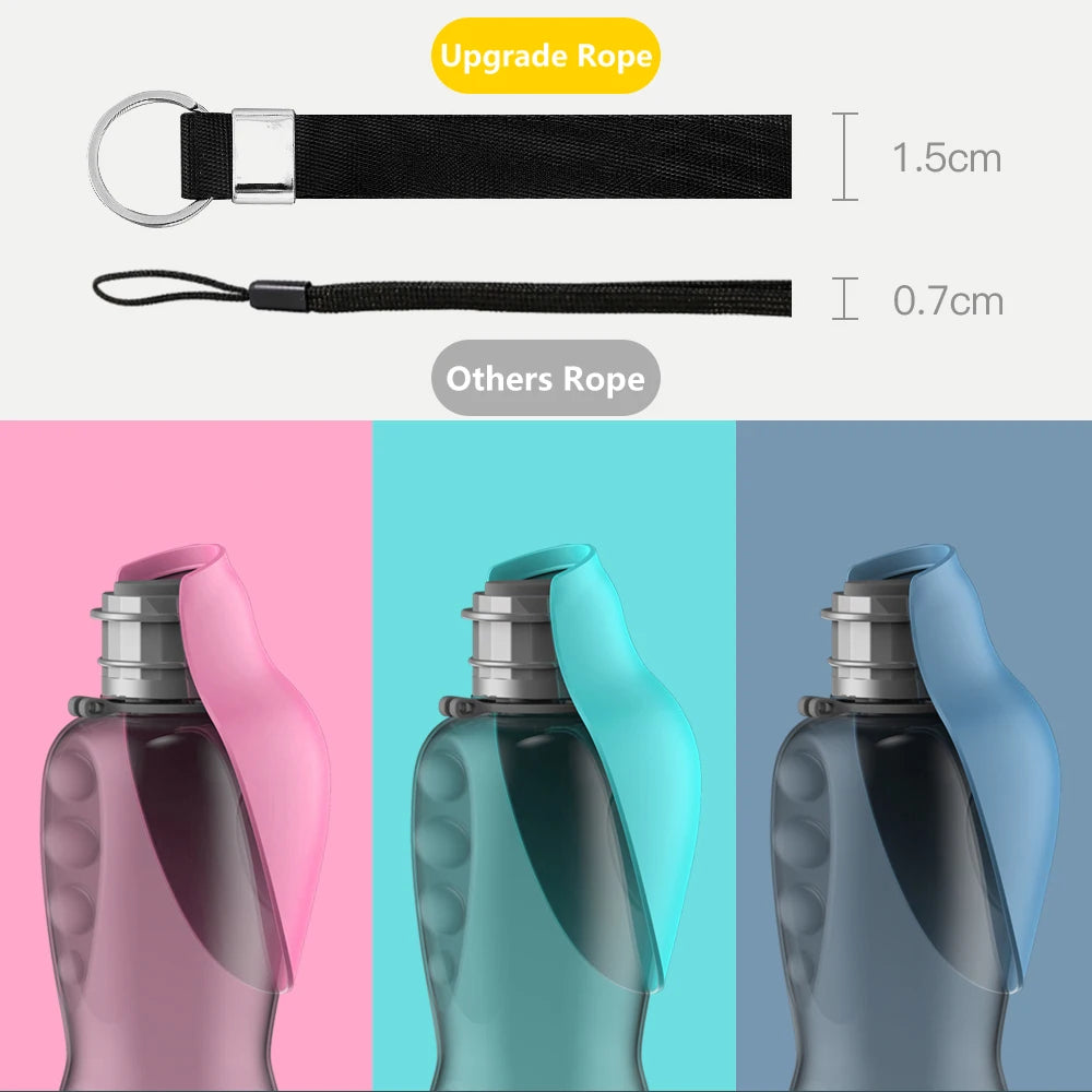 800ml Portable Water Bottle for Large Dogs - Foldable Drinking Bowl for Outdoor Travel, Hiking, and Walking