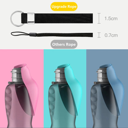800ml Portable Water Bottle for Large Dogs - Foldable Drinking Bowl for Outdoor Travel, Hiking, and Walking