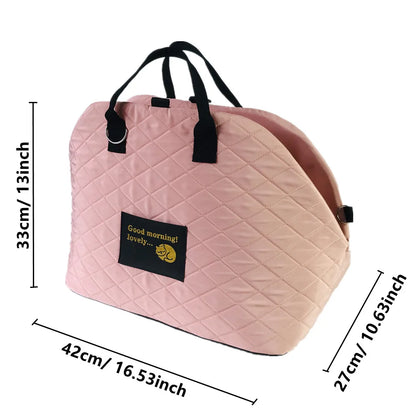 Pet Travel Carrier for Cats and Dogs - Versatile Car Seat Protection and Shoulder Handbag