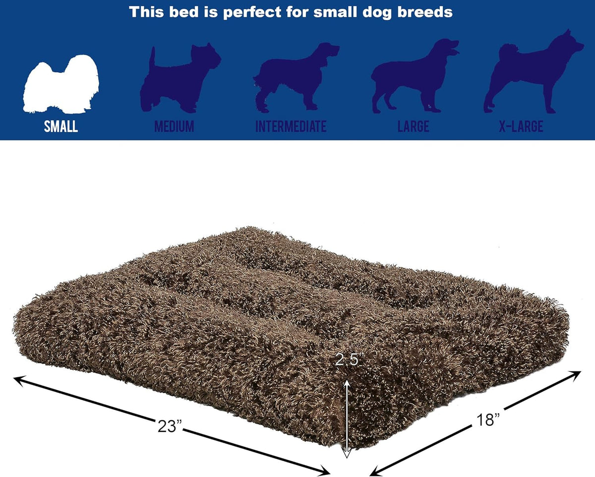 Quiettime Deluxe Coco Chic Pet Bed - Ultra-Soft, Overstuffed, Machine Washable, Compatible with 24-Inch Crates
