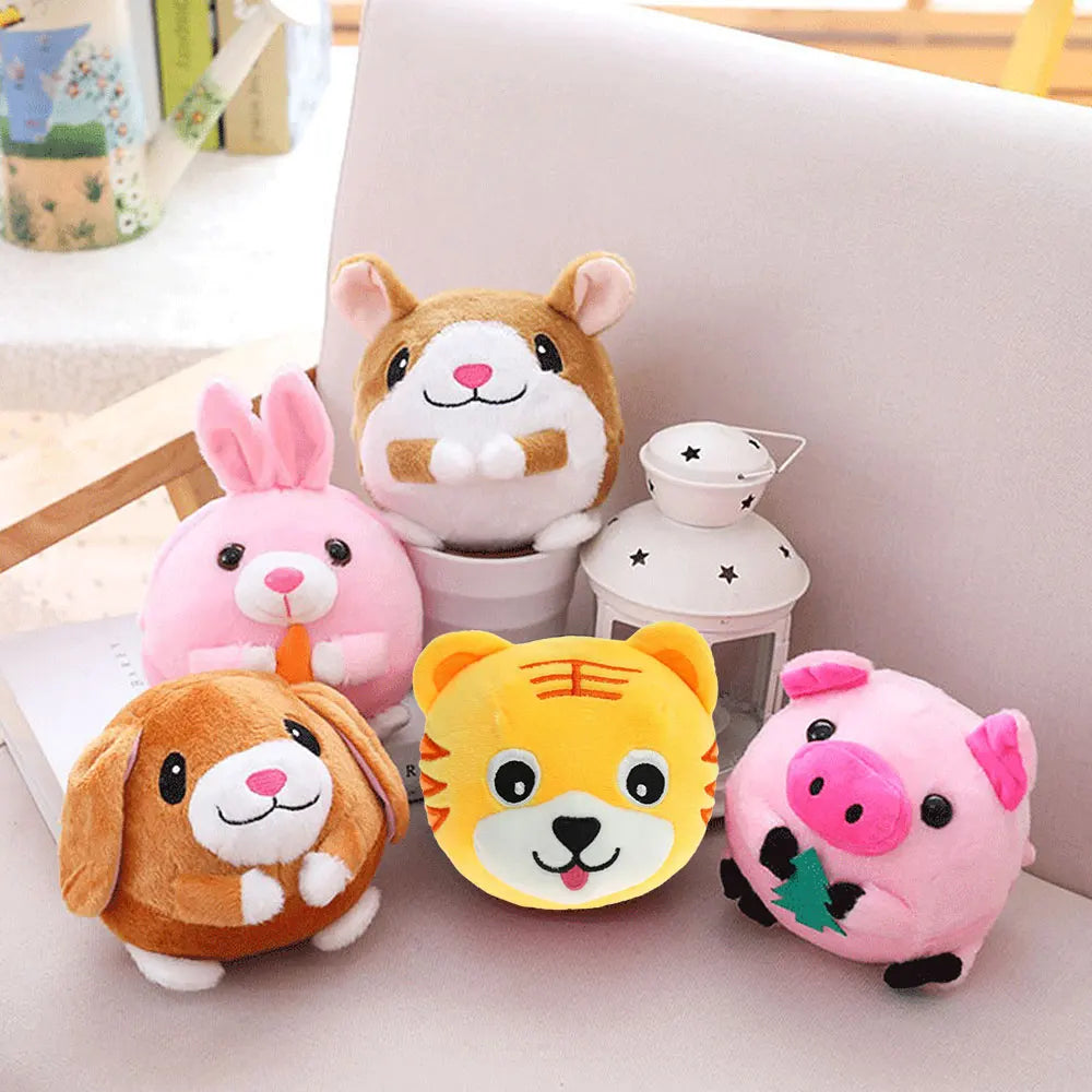 Interactive Plush Puppy Ball Toy with Singing Feature and Squeaker for Chewing and Play