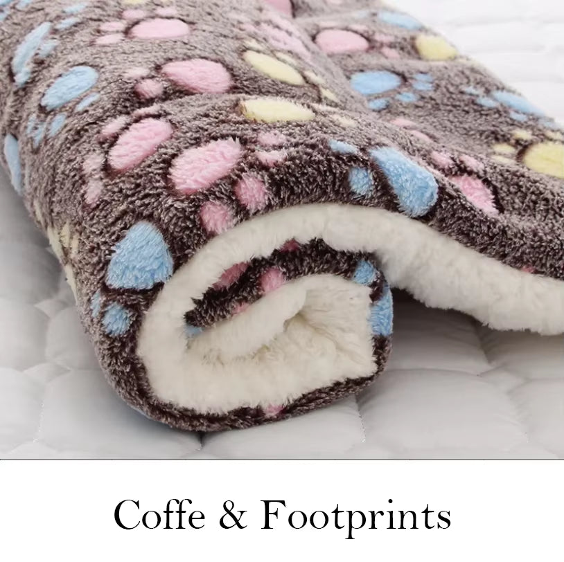 Thickened Fleece Dog and Cat Bed Mat - Soft, Washable Cushion Rug for Home Comfort