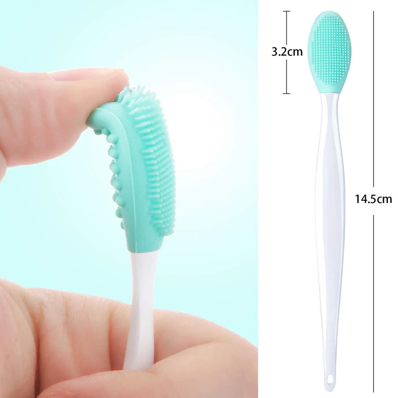 Professional Cat Grooming Brush for Chin Acne Treatment - Soft Silicone Exfoliating Scraper