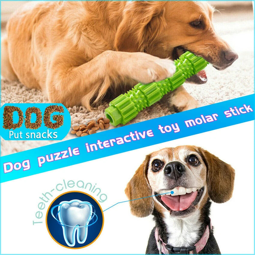 Durable Rubber Dog Chew Toy for Aggressive Chewers - Treat Dispensing, Teeth Cleaning, and Squeaking Features