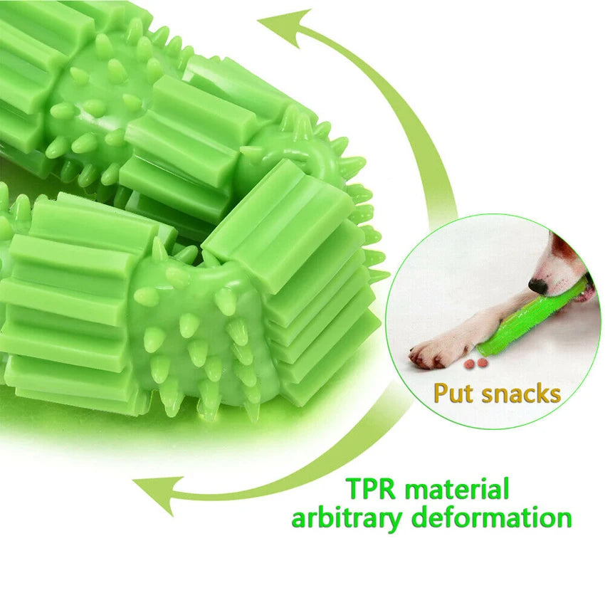 Durable Rubber Dog Chew Toy for Aggressive Chewers - Treat Dispensing, Teeth Cleaning, and Squeaking Features