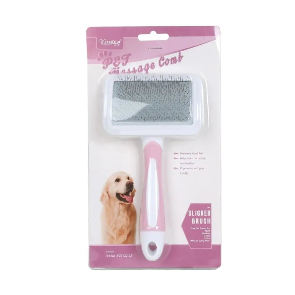 Professional Pet Hair Shedding Comb for Dogs and Cats - Long Hair Grooming Brush and Indoor Cleaning Tool