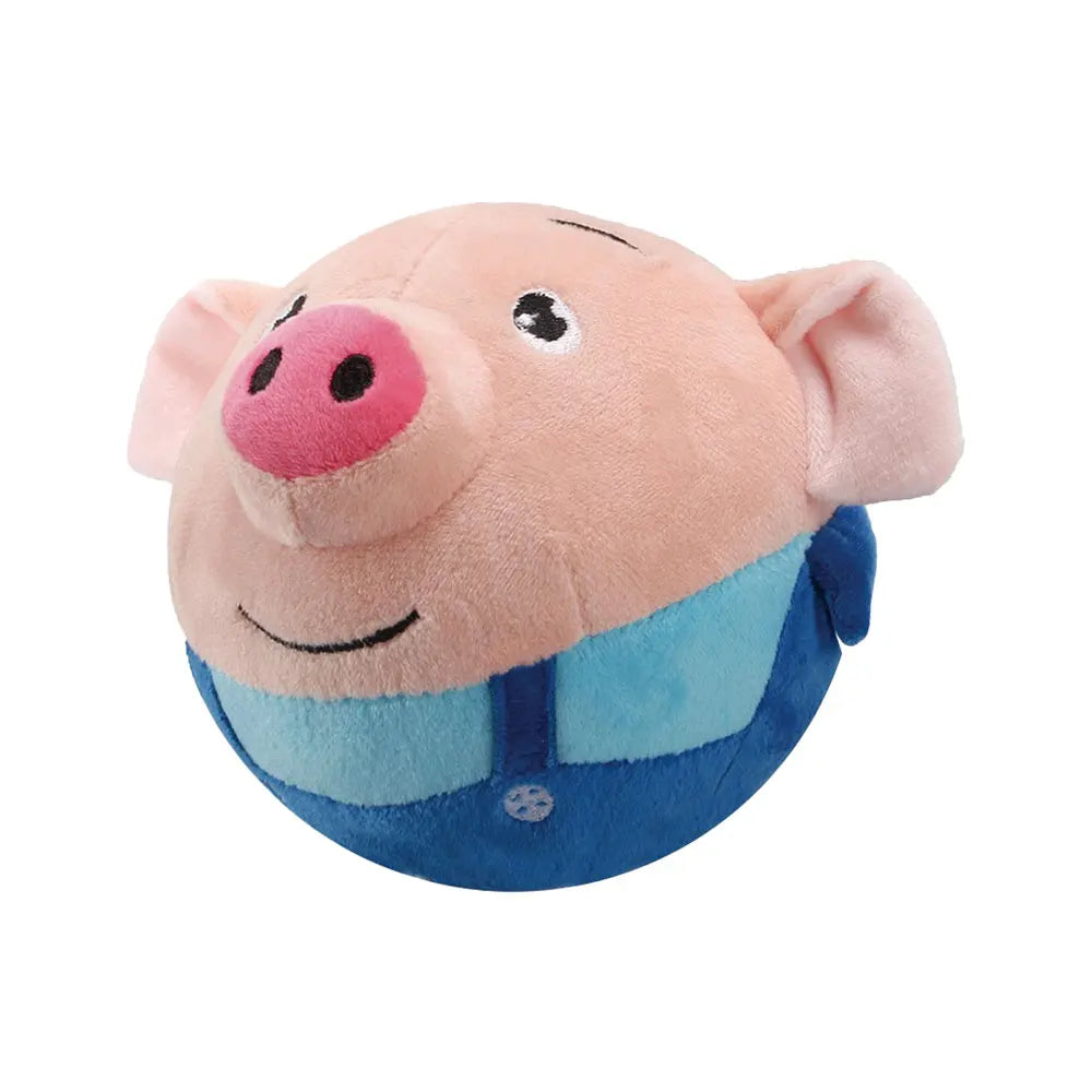 Interactive Plush Puppy Ball Toy with Singing Feature and Squeaker for Chewing and Play