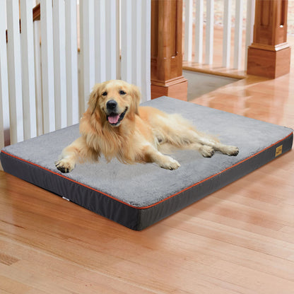 Large Orthopedic Memory Foam Dog Bed with Waterproof Cover and Nonskid Bottom for Joint Relief, Removable and Washable
