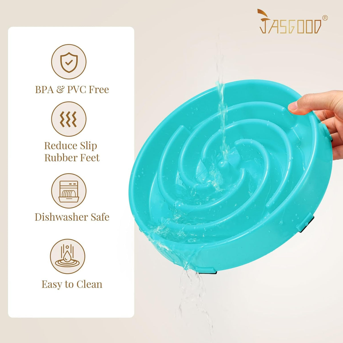 Slow Feeder Bowl for Large and Medium Dogs - Anti-Gulping Design to Prevent Bloat and Choking