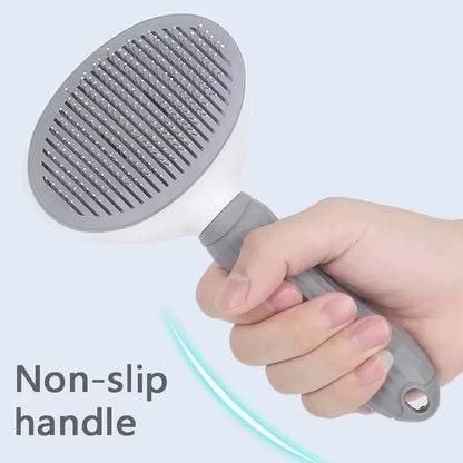 Self-Cleaning Pet Brush and Comb for Dogs and Cats - Grooming and Dematting Tool
