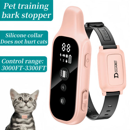 800mm Remote-Controlled Cat Training Collar with Shock Function and Meowing Prevention